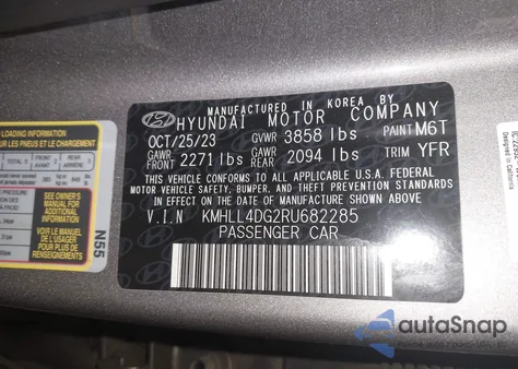 2024 Hyundai Elantra Se from USA, damaged, VIN KMHLL4DG2RU682285